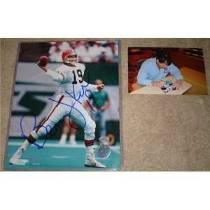  Bernie Kosar Cleveland Browns Autographed/Hand Signed 8 x 