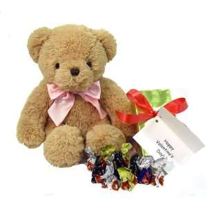    Bear, Satin Red Bow, Box of Chocolates, and Gift Note Toys & Games