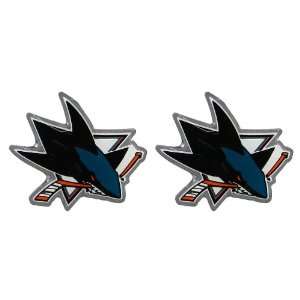 San Jose Sharks   NHL Team Logo Post Earrings: Sports 