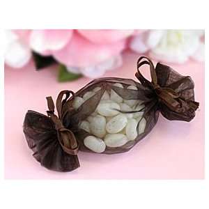  Brown Tootsie Roll Organza Bag   pack of 20 Everything 
