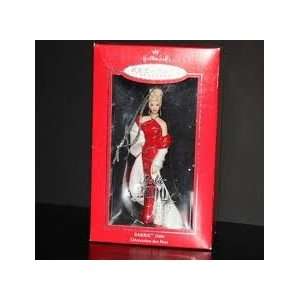  Hallmark 2000 Barbie   Porcelain Club Ornament qxc4531 