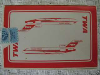 Vintage TWA Trans World Airlines Deck of Playing Cards  