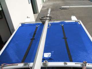 Hobie 14 Cat Tramp Catamaran Trampoline   Blue Bias Cut  