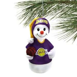  Los Angeles Lakers Resin Snowman Ornament Sports 