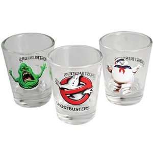  Ghostbusters Shot Glasses Movie Barware (Set of 3 