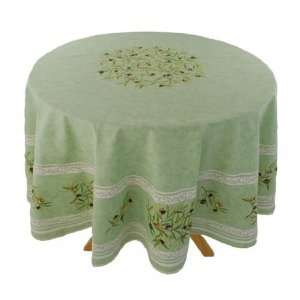  Olive Baux Green Coated Cotton 70 Round: Home & Kitchen
