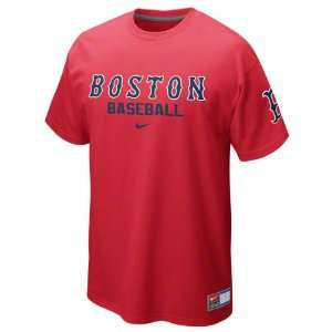   Boston Red Sox Red Nike 2012 Away Practice T Shirt