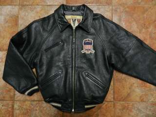 AVIREX leather varsity letterman jacket Mens size M  
