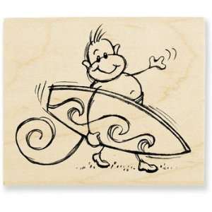  Changito Surfer   Wood Mounted Rubber Stamp Arts, Crafts 