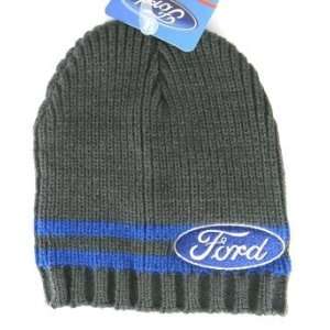  Ford Gray Ribbed Knit Beanie Hat: Everything Else