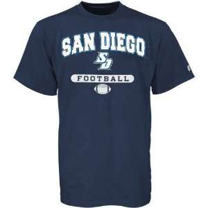  Russell San Diego Toreros Navy Blue Football T shirt 