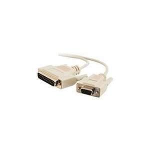   To Go 25 ft. DB25 Male to DB9 Female Null Modem Cable Electronics