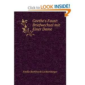    Briefwechsel mit Einer Dame Emilie Burkhardt Lichtenberger Books