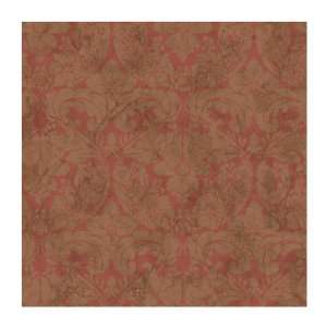   LN7594 Bouquet Damask Wallpaper, Dark Red Metallic: Home Improvement