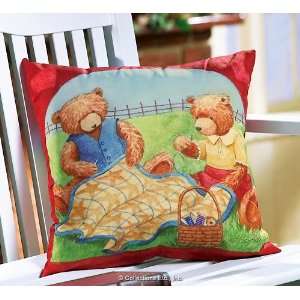  Teddy Bears Quilting Throw Pillow: Everything Else