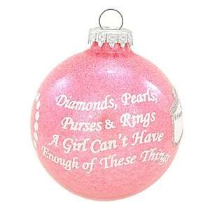  Diamonds Purses Pearls And Rings Glass Ornament