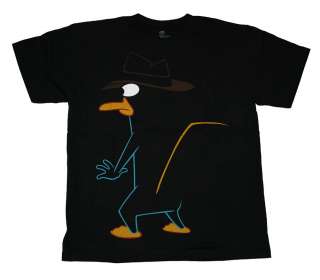 Phineas And Ferb Perry The Platypus Silhouette Cartoon Soft T Shirt 