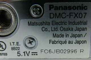 Panasonic Lumix DMC FX07 7.0 MP Digital Camera AS IS  