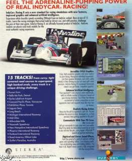 IndyCar Racing II 2 + Top Speed Add on PC CD car game  