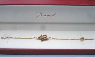 Baccarat Blossom Crystal Bracelet with 18 Karat Gold New  