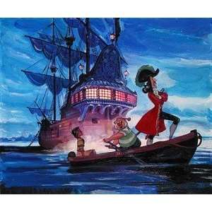  Lily and Hook Peter Pan Disney Fine Art Giclee By Jim Salvati Home