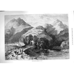  1874 View Tolosa Basque Provinces Spain Mountains River 