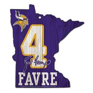   Minnesota Vikings NFL Brett Favre Wood Sign: Sports & Outdoors