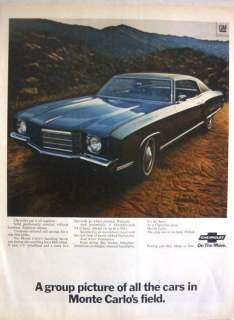 1969 CHEVROLET MONTE CARLO Print Ad!  