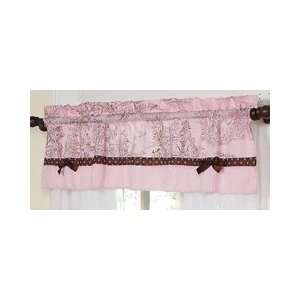   Brown Toile and Polka Dot Girls Window Valance by JoJo Designs: Baby