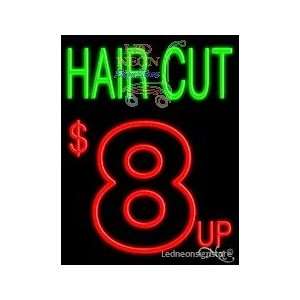  Hair Cut $8 up Neon Sign
