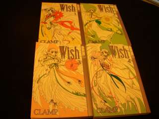 Wish 1 4 Manga book Lot color pages Clamp T 13+ Tokyopop  