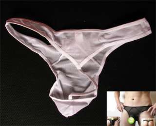 Cute! Mens Underwear Thong See Through T Back Pouch (4 color)  