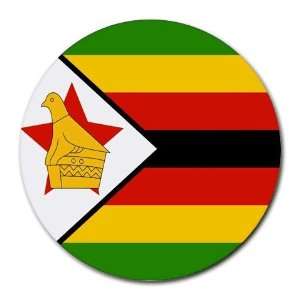  Zimbabwe Flag Round Mouse Pad: Office Products
