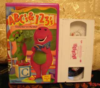 BARNEY ABCS & 123S Vhs Video Actimates~Rare CLAMSHELL 045986020574 