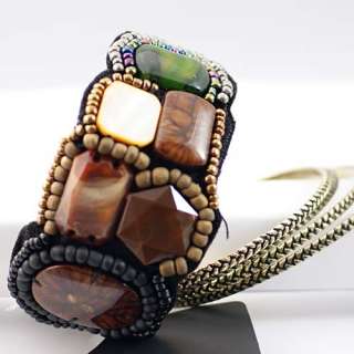   Copper Hoops Button Gemstone Bracelet Bangle Fashion Jewelry  