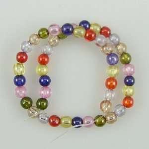  4mm CZ cubic zirconia round beads 7 multicolor