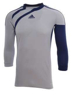 Adidas Tiro Mens Grey Goalkeeper 3/4 Sleeve Football Jersey Top 