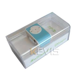 Clip Mini MP3 Player Support UP To 2GB 4GB 8GB Micro SD TF Card Blue 
