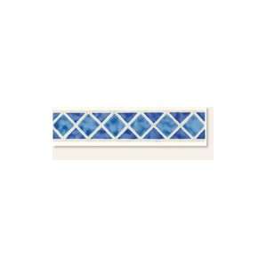  Marrakech BLEU F Border 2 x 8 Ceramic Tile