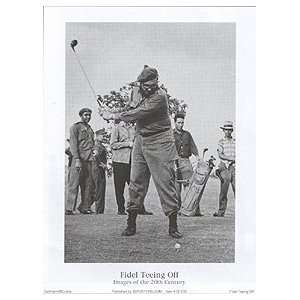  Bettman/Corbis Castro Teeing Off 5x7 Poster Print