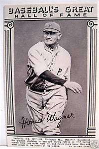 Honus Wagner Baseball Great Hall Of Fame Exhibit Card  