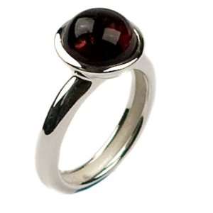  Cherry Amber and Sterling Silver Round Ring: Ian & Valeri Co.: Jewelry