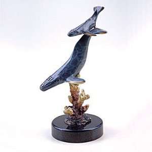  Imperial Bronze Whale Sculpture