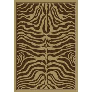   NEW Modern Durable Area Rugs Carpet Zebra Brown 5x7: Furniture & Decor