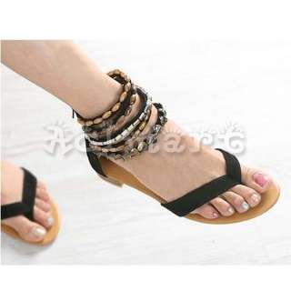 NW Strap Wedge Sandals Thong Beach Gladiator Flat Shoes  