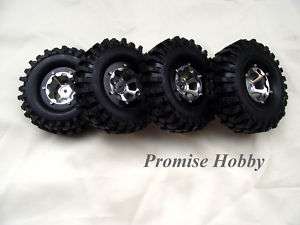 alloy beadlock 1.9 wheel & crawler tire black ring 4pcs  