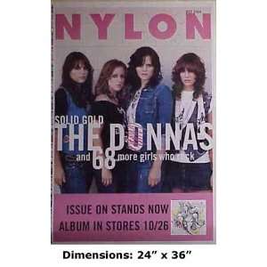  THE DONNAS Nylon Magazine Cover Poster 24x36 Everything 