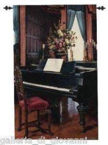 MUSIC ROOM Wall Tapestry Biltmore Home Piano  