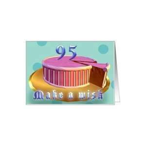   girl cake golden plate 95 years old birthday cake Card: Toys & Games
