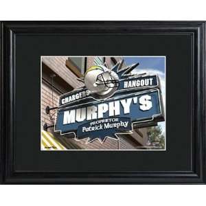  San Diego Chargers NFL Pub Sign in Wood Frame